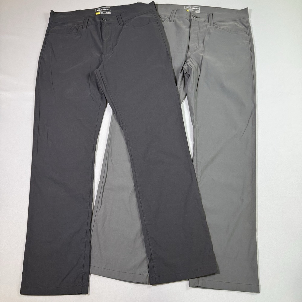 Lot Of 2 Eddie Bauer Travex Horizon Guide Pants Mens 36x32 Performance Hiking